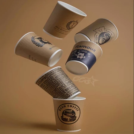 خرید لیوان کاغذی دوجداره مخصوص قهوه و نوشیدنی‌های گرم